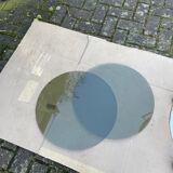 1960s glass and brass bar cart