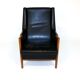 Fauteuil en cuir patiné, Suède, 1960