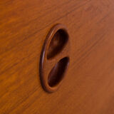 Scandinavian teak wall unit with sideboard and bar cabinet