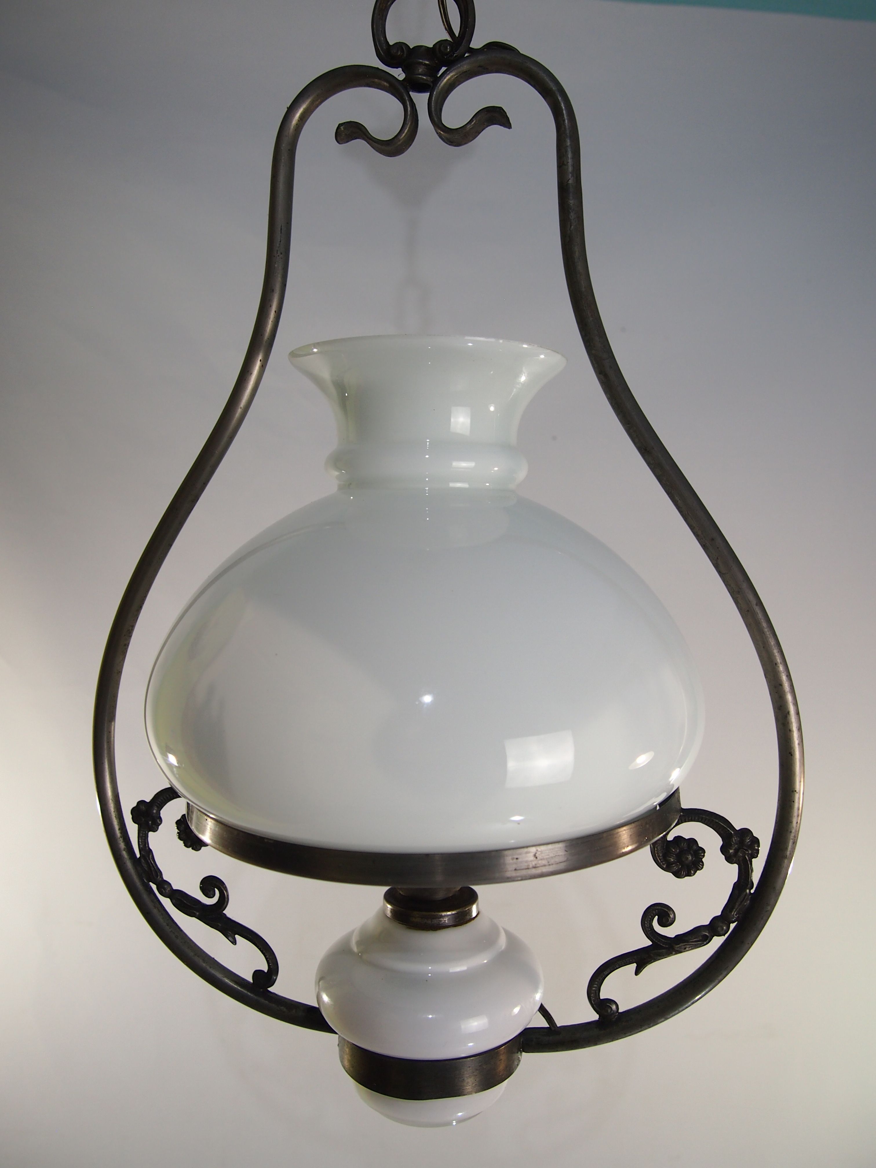 Suspension glass and ceramic /lampshade