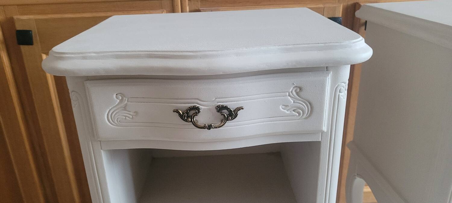 Louis XV style cherry wood bedside table