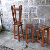 4 pine mountain style stools