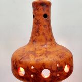 Fat Lava keramiek hanglamp, oranje tinten, jaren 50