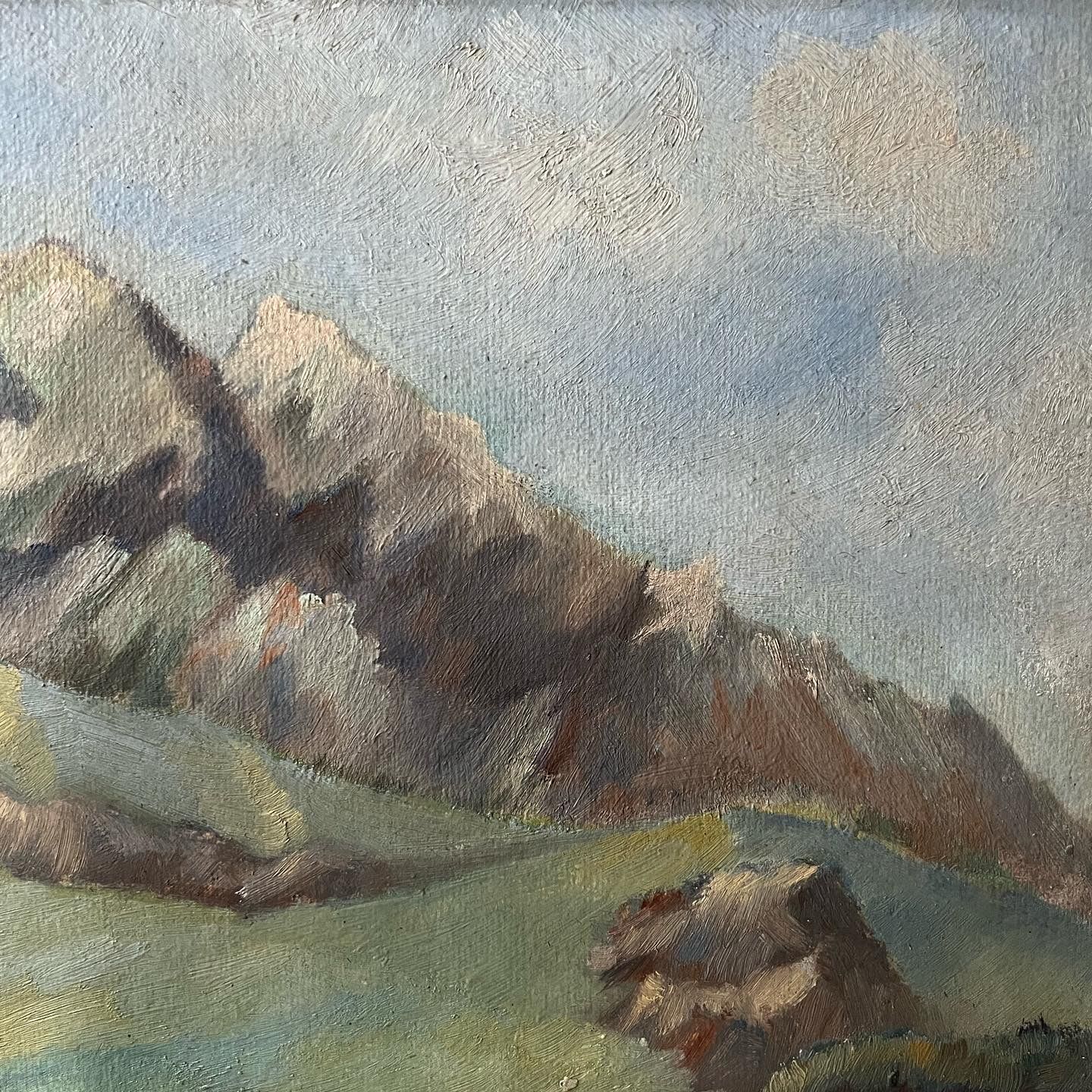 Mountain Landscape by Jean Paul Clarke, oil on canvas