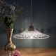 Vintage molded glass lampshade pendant light - tableware collection -