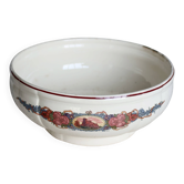 Vintage salad bowl in Sarreguemines earthenware - Obernai pattern