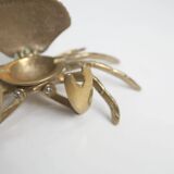 Solid brass crab ashtray 1960