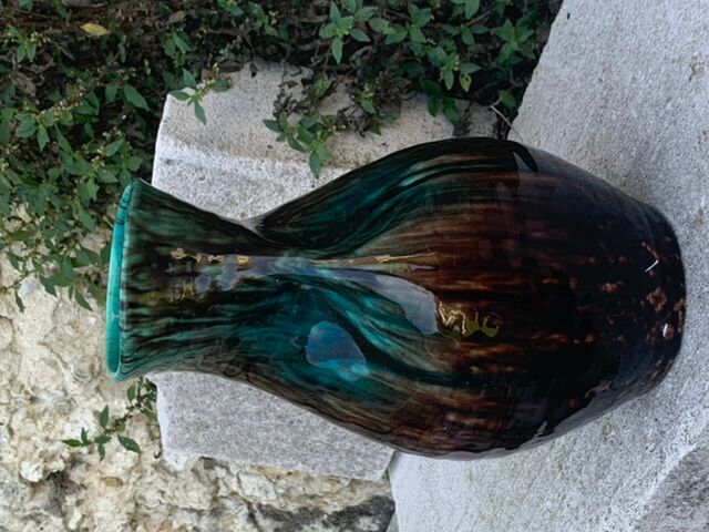 Signed accolay vase and numbered design and vintage