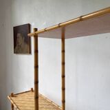 Large rattan shelf 1960