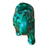 Éléphant vert en céramique
