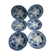 batch of 6 dessert plates Creil Montereau model Flora: Liseron