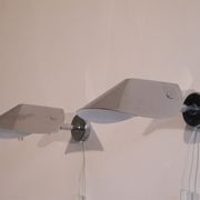 Pair of sconces in metal and chrome 1970