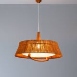 Temde teak and sisal pendant