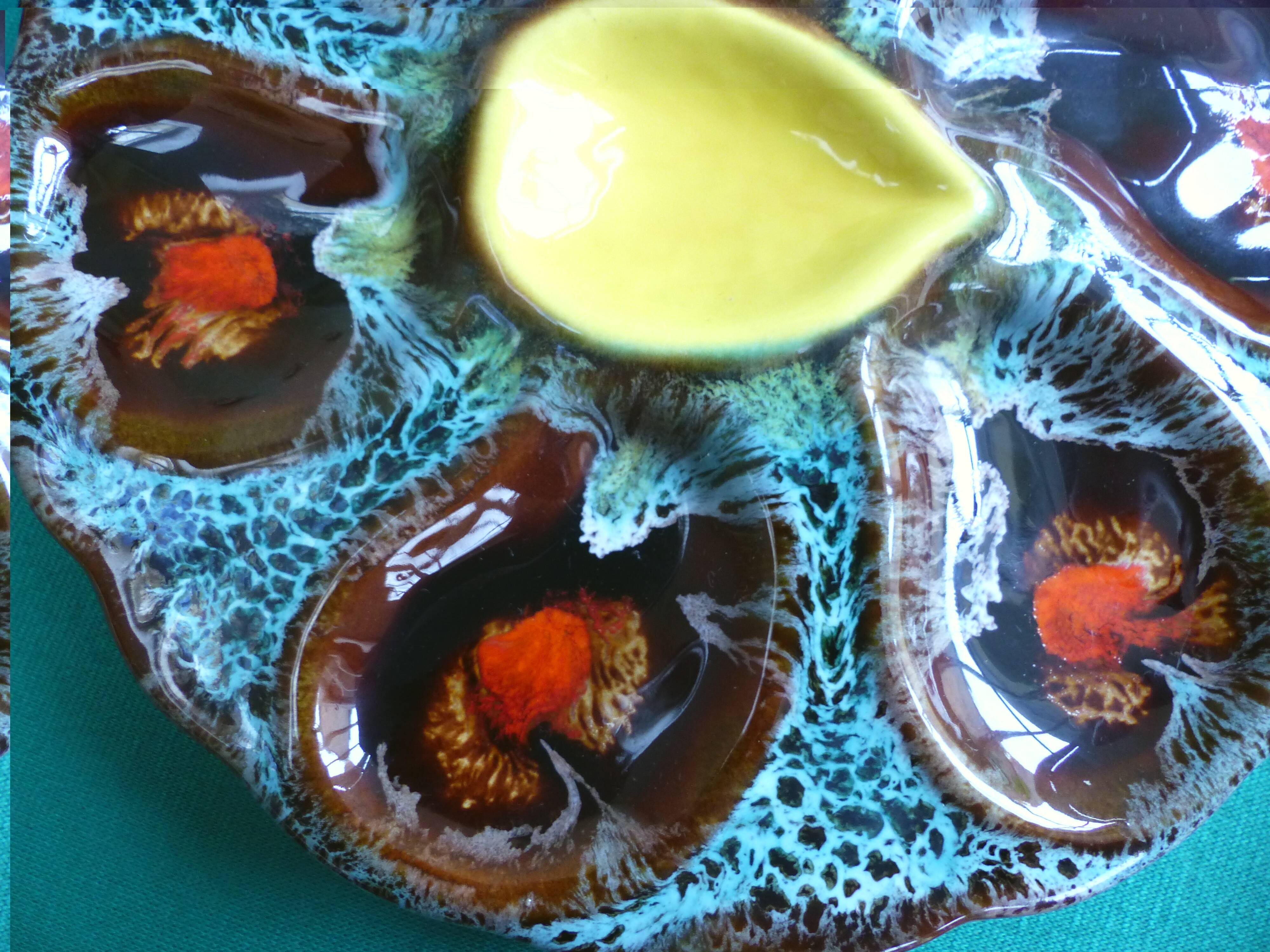 Vallauris Majolica vintage oyster service