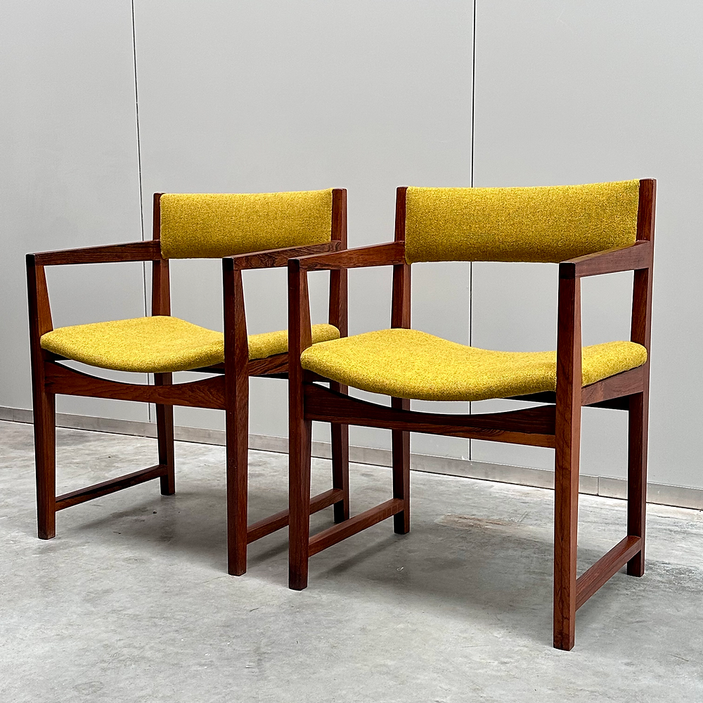 2 armchairs designed by Peter Hvidt and Orla Mølgaard Nielsen, for Søborg Møbelfabrik, Denmark, 1960s