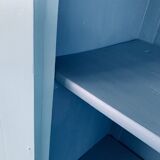 Blue grey parisian wardrobe