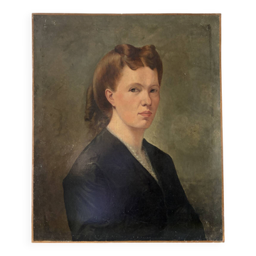 Portrait of a woman, oil on canvas