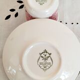 Vintage red earthenware coffee set, Swiss Landscape, Italy