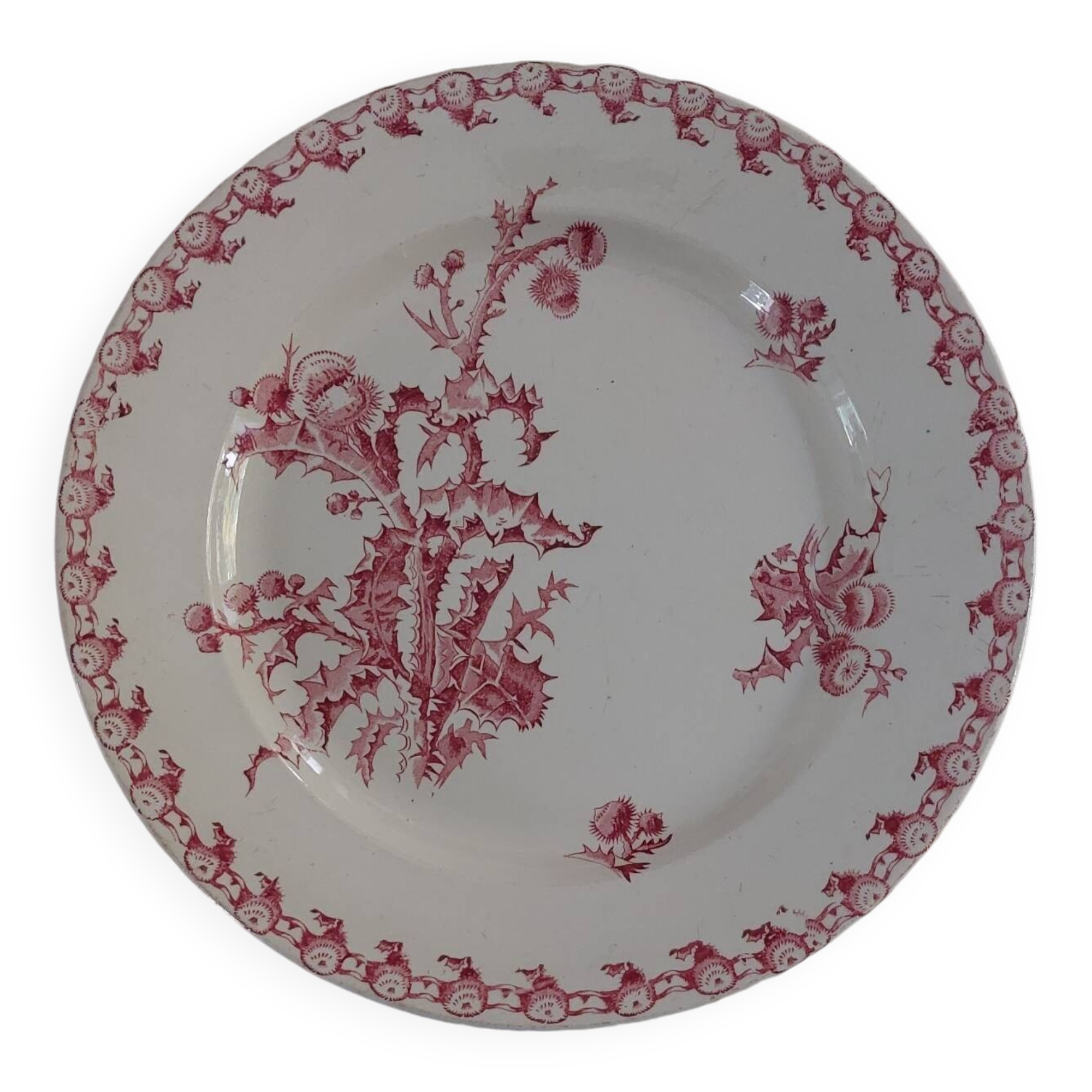 Gien opaque porcelain dish, Chardons service