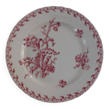 Plat en porcelaine opaque de Gien service Chardons