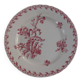 Plat en porcelaine opaque de Gien service Chardons