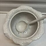 White cabbage slip tureen