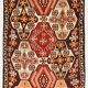 159x249Cm Soft Orange and Red Vintage Kilim Rug, Bohemian Kilim Rug