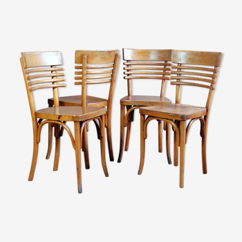 Set de 4 chaises bistrot années 40