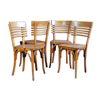 Set de 4 chaises bistrot années 40