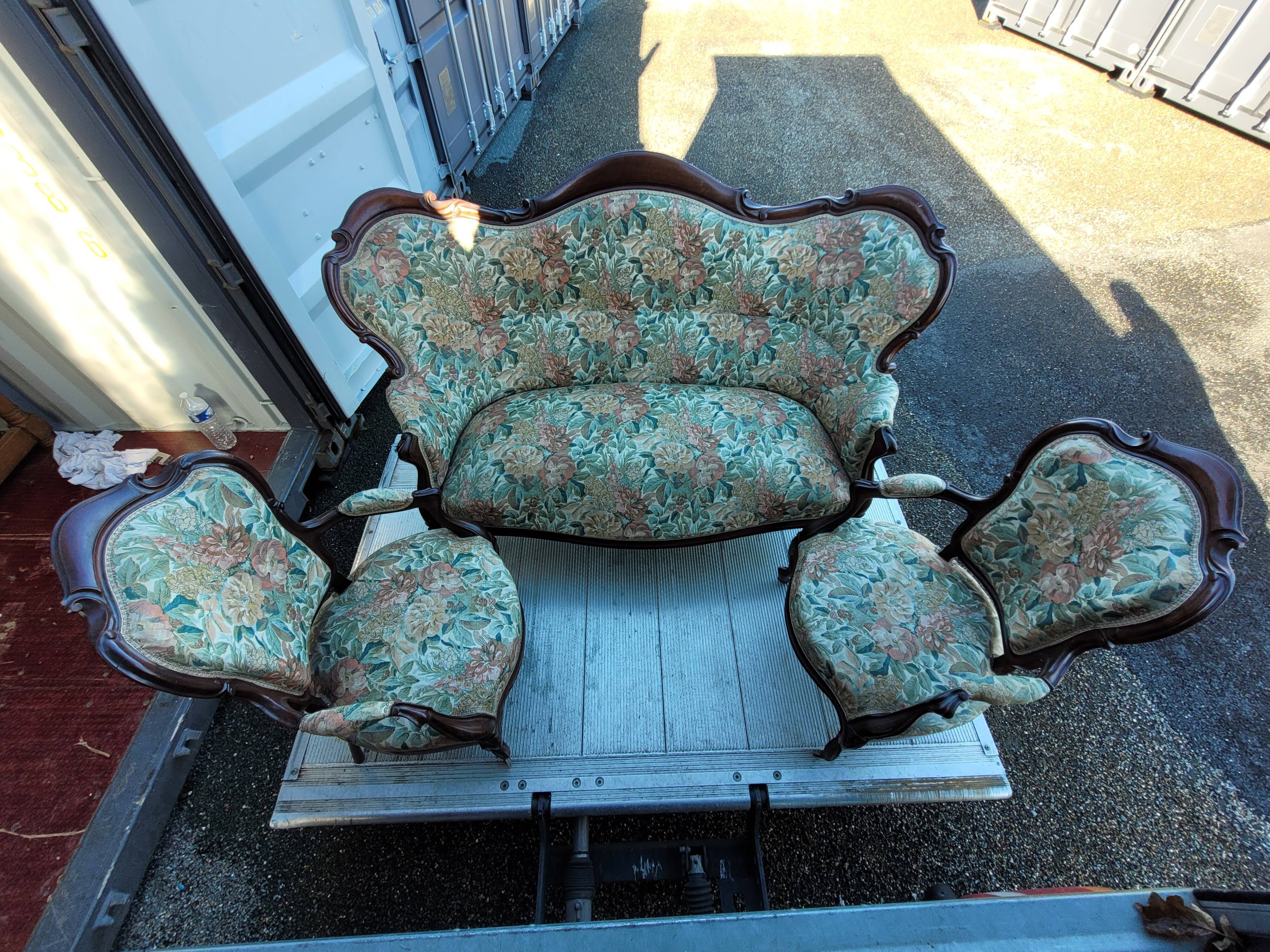 Louis XV style sofa and armchairs