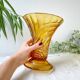 Vintage amber glass vase