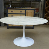 Table ronde "tulipe 137" en marbre d'Eero Saarinen,  knoll 1960