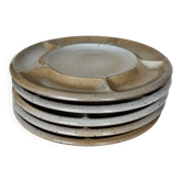 Set of 5 fondue plates