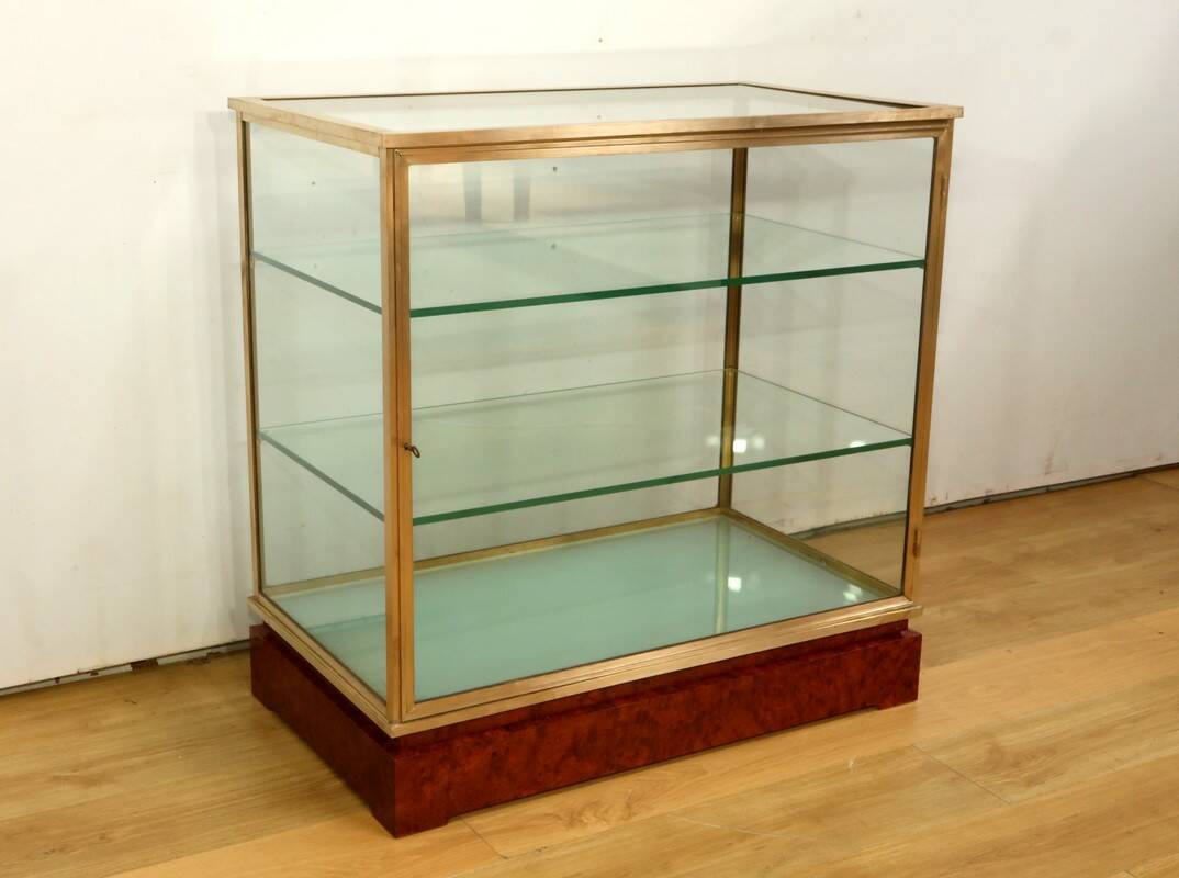 Display Cabinet in Brass and Elm – 1950