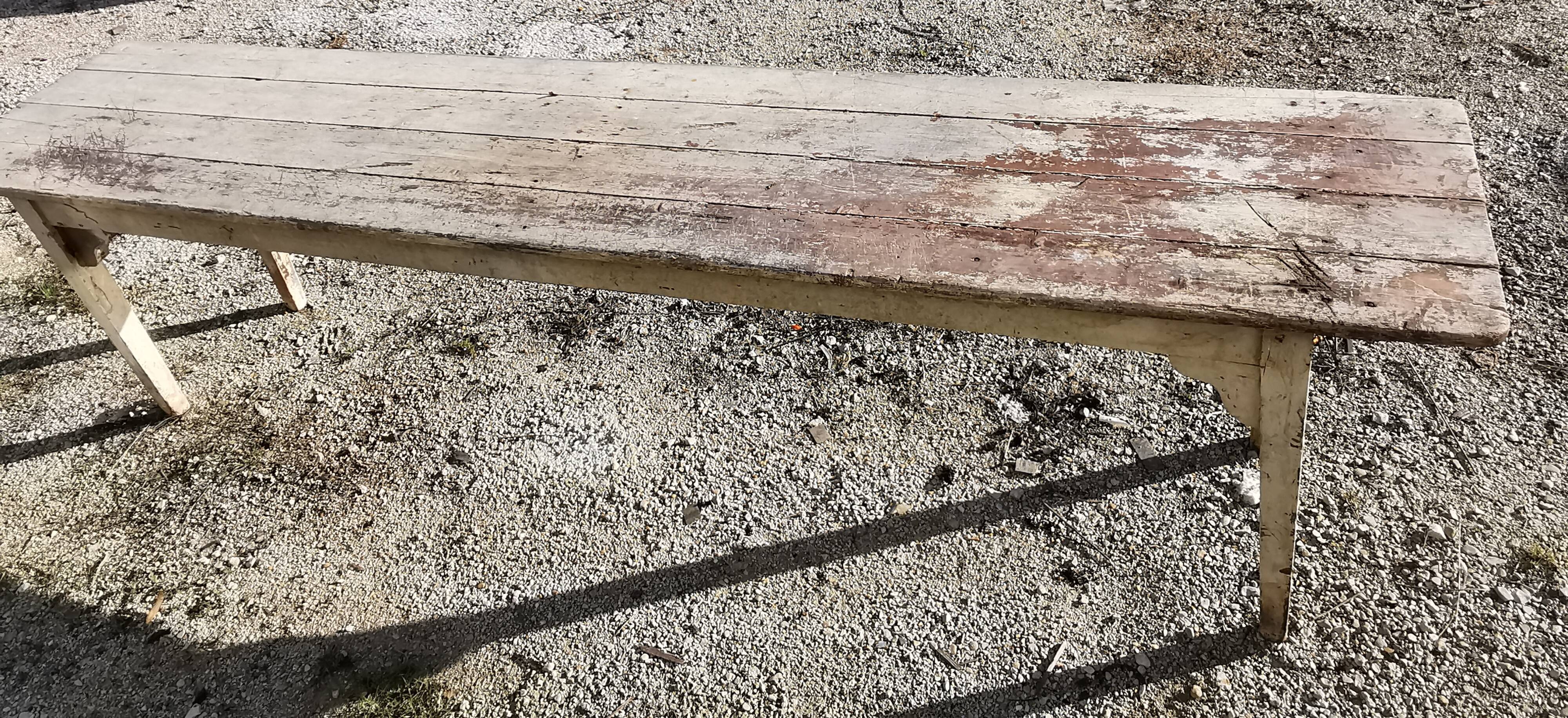 Narrow farmhouse table 270cm