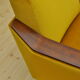 Yellow velvet armchair, 1960s