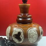 VINTAGE 1960'S CERAMIC FLOOR OR TABLE LAMP WITH FEATHERS WEST GERMANY 60S 1960S