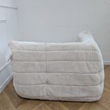 Togo angle en velours crème