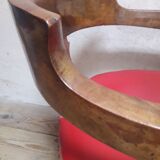 Fauteuil de bureau en noyer massif XIX°