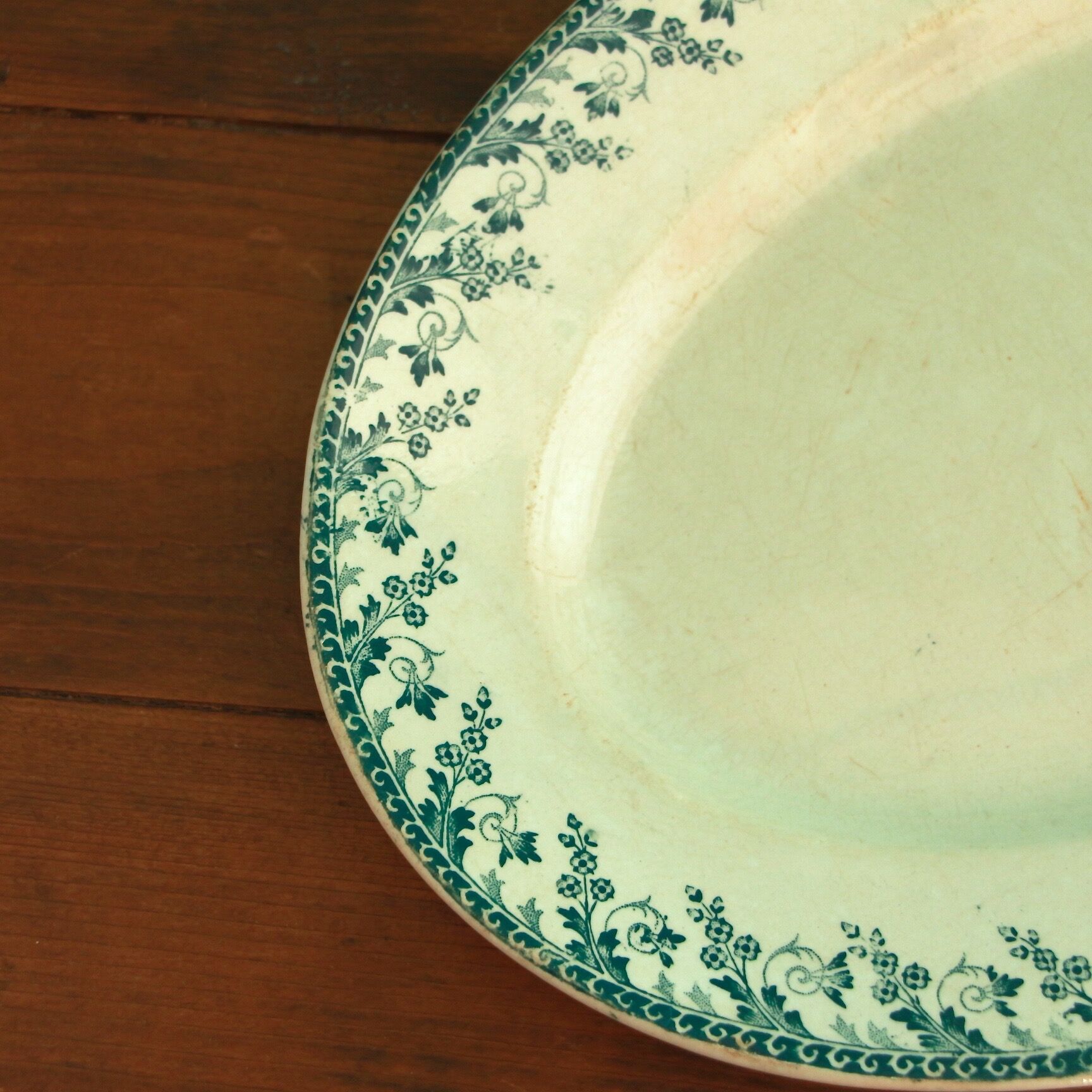 Ancient ravier oval dish in Terre de Fer