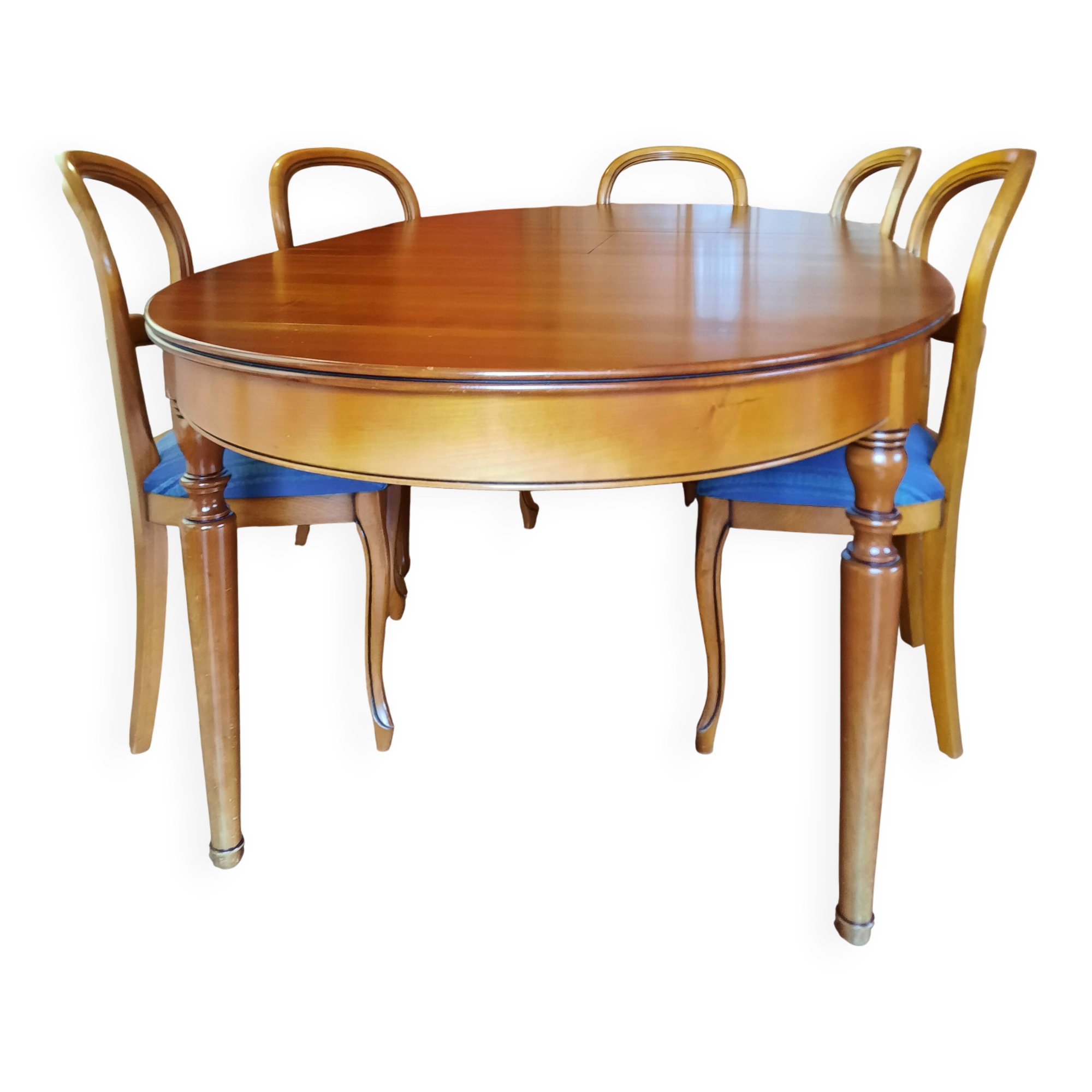 Dining table + 6 chairs in classic style (Louis-Philippe)