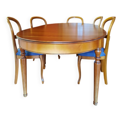 Table salle à manger + 6 chaises style classique (Louis-Philippe)