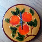 plateau à fromage Vallauris thème oranges année 1970