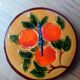 plateau à fromage Vallauris thème oranges année 1970