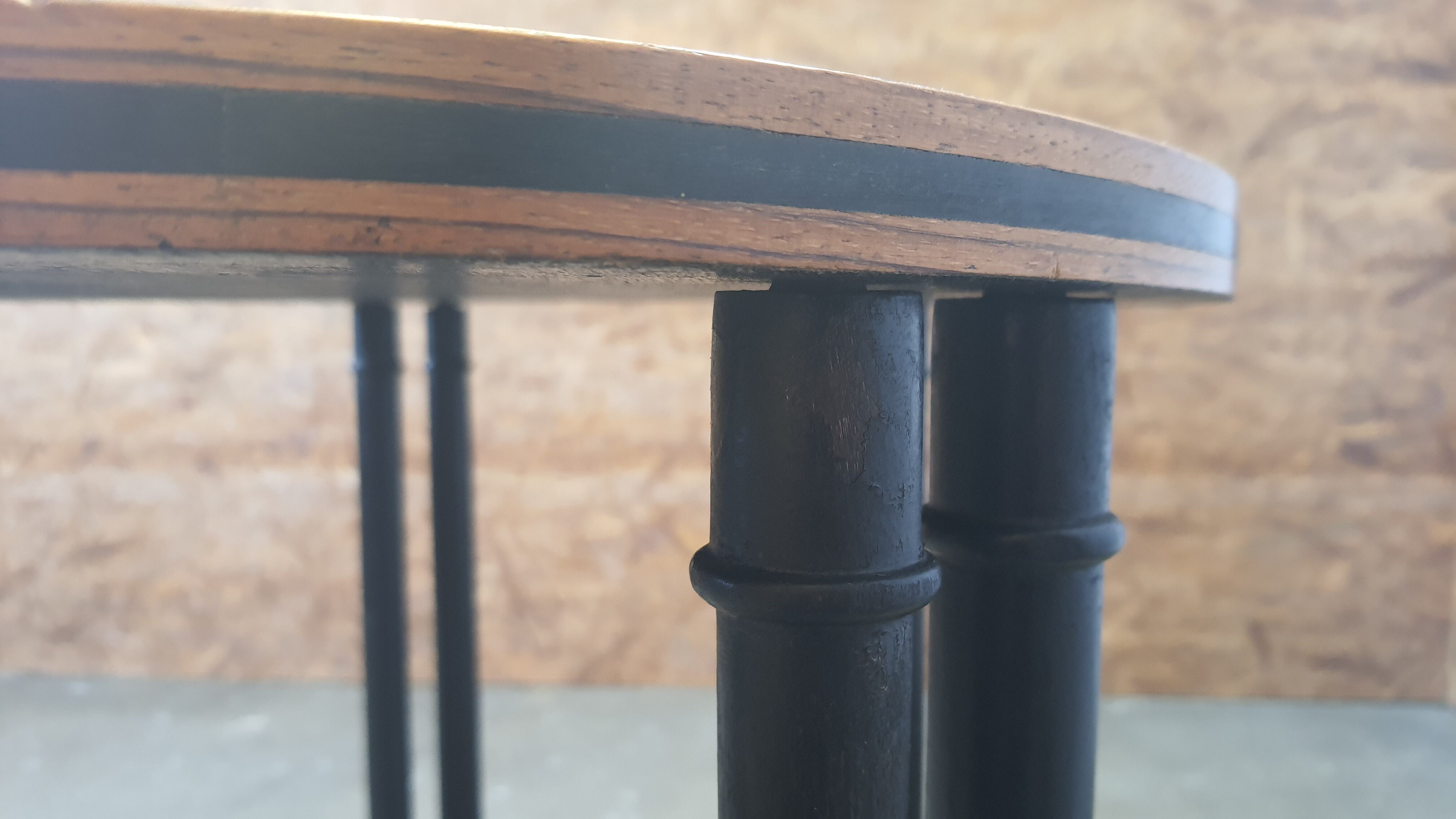 Art deco tea table Maurice Dufrène oval zebrano