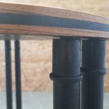 Art deco tea table Maurice Dufrène oval zebrano