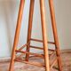 Vintage solid blond wood bar stool