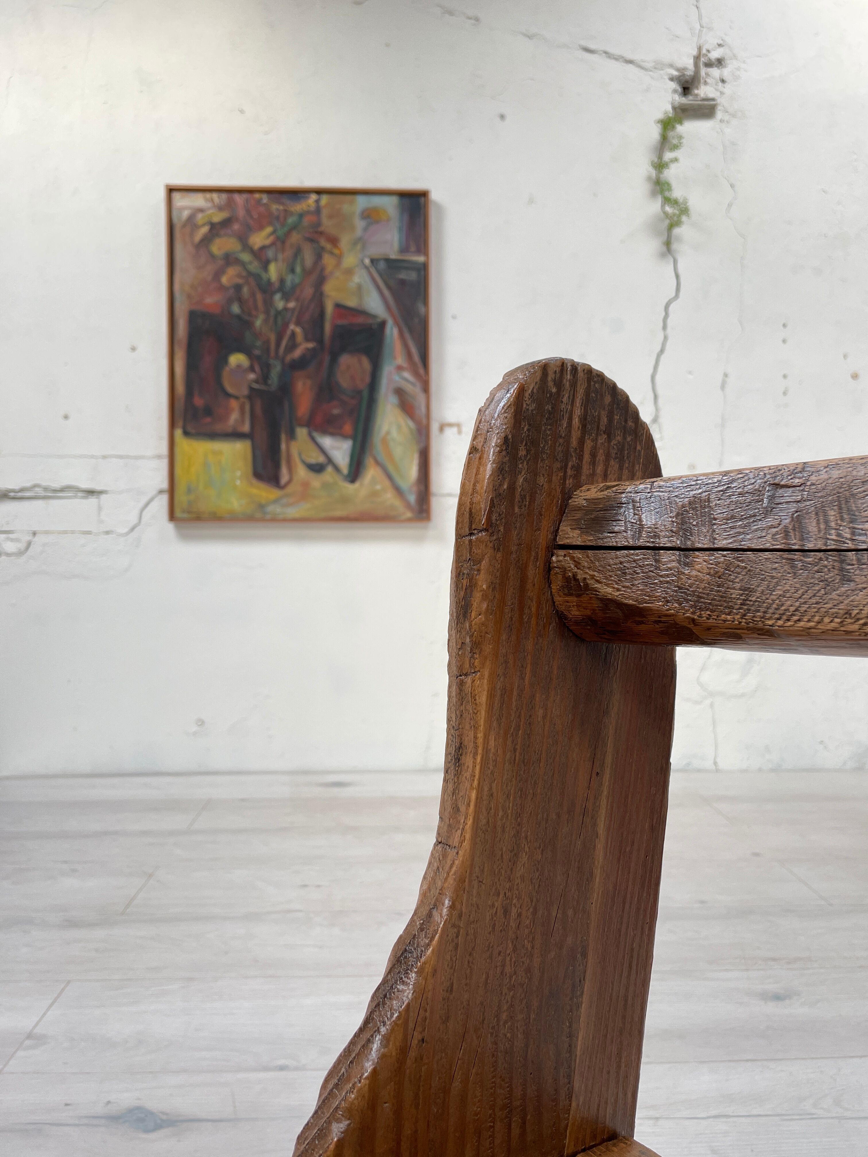 Folk Art chair in fir.