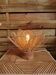 Flower table lamp made of rattan petals and gold mesh