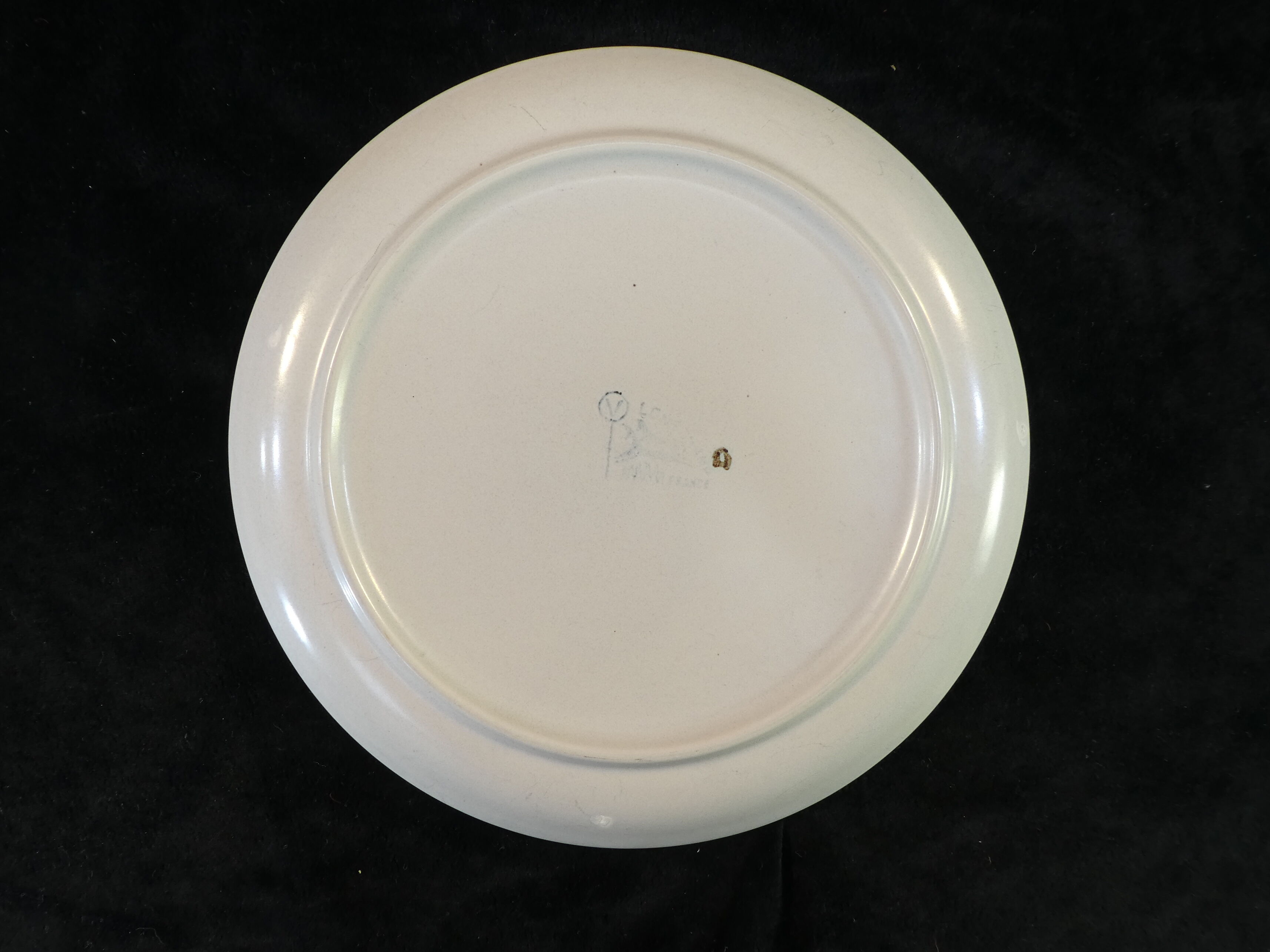 6 flat plates vintage flower decoration Lonchamp